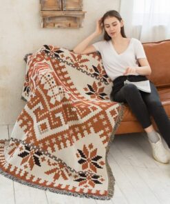 Vintage Pumpkin Sofa Cover Blanket