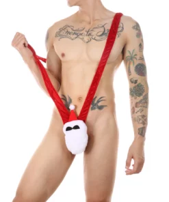 Christmas Penis Costume Erotic Bodysuit