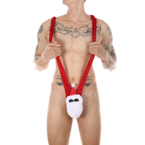 Weihnachts-Penis-Kostüm Erotik-Bodysuit