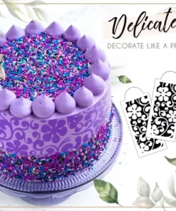 Cake Lace Decoration Stencil (Set of 10)