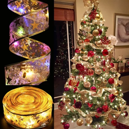 Ziemassvētku dekorācijas LED lentes gaismas