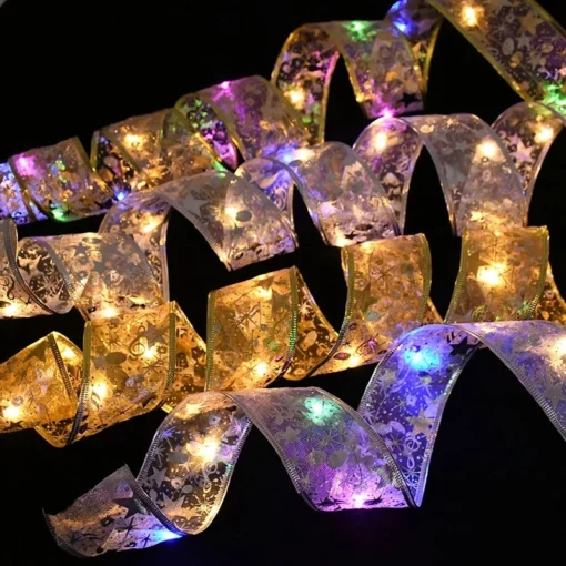 Świąteczne dekoracje LED wstążki światła