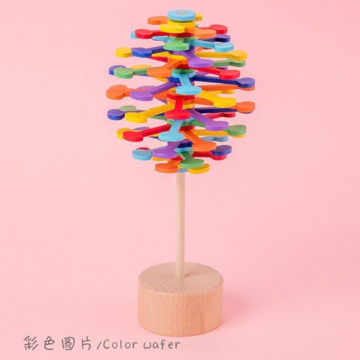ხის Lollipop სტრესის შესამსუბუქებელი სათამაშო