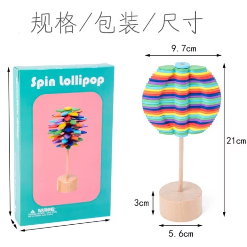 Drvena igračka za ublažavanje stresa Lollipop