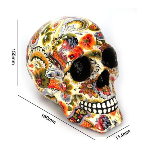 Creative Colorful Resin Skull Halloween Party Dekorasyon