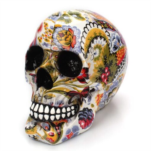 Kreatívna farebná živicová lebka s Halloweenskou párty dekoráciou