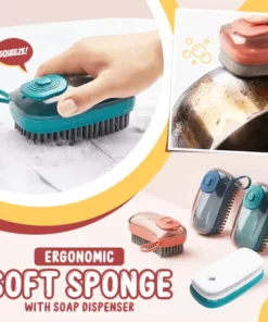 Ergonomic Soft Sponge with Soap Dispenser