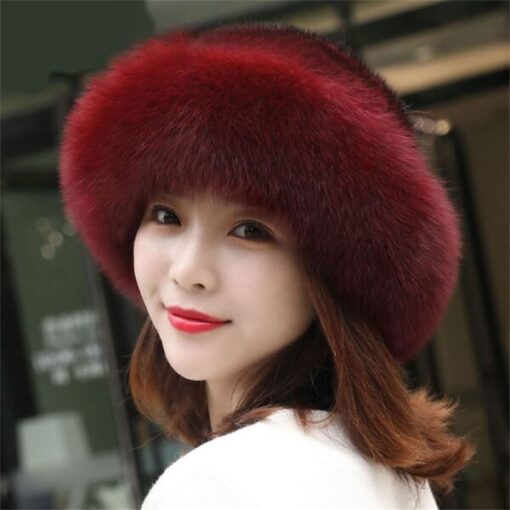 Hat Furry na Mata na Winter
