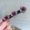 Hair Clip With Crystal Flower