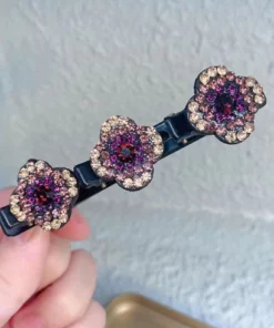 Hair Clip With Crystal Flower