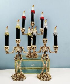 Scary Skeleton Halloween Candle Lights