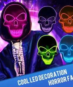 Halloween LED Glowing Skull Mask
