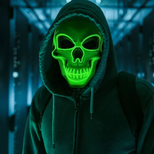 Хелоуин LED светеща маска на черепа