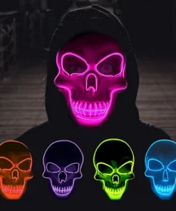 Halloween LED Glowing Skull Mask