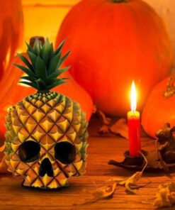 Creative Resin Gothic Pineapple Skull Statue