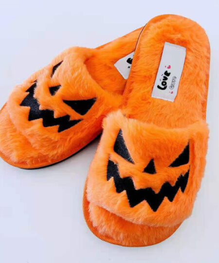Halloween Soft Scary Pumpkin Slippers