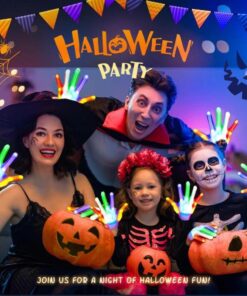 Halloween LED Light Up Skeleton Hand Gloves