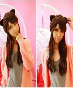 3D Knitted Cat Ear Beanie Cap
