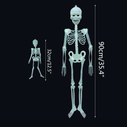 Хэллоуинге арналған жарық скелеттік есік әшекейлері