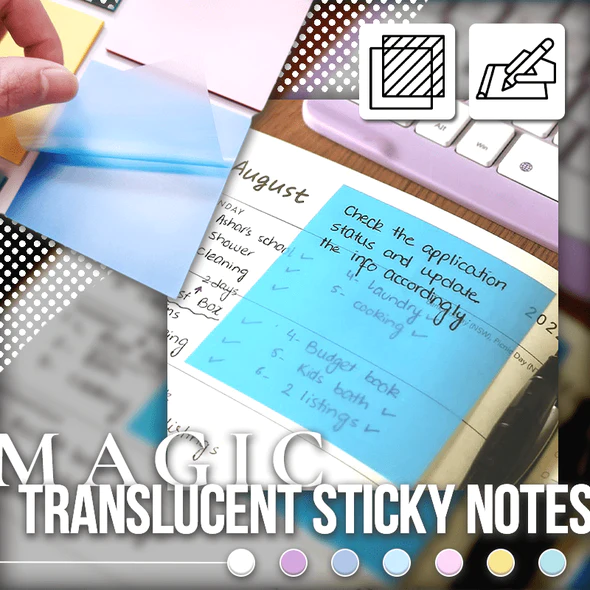 Magic Translucent Sticky Notes Buy Today Get 55 Discount MOLOOCO