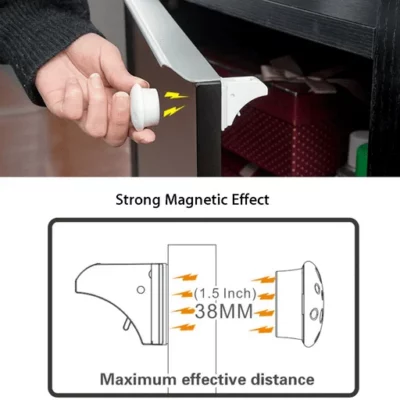 Magnetic Child Lock– No Drilling Required