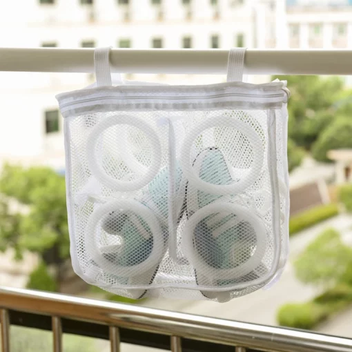 Mesh Washing Machine Shoes Bag Anti-deformation Zipper Laundry Bag