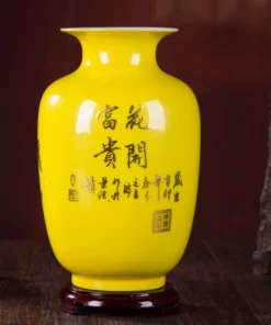 New Chinese Style Yellow Flower Vase