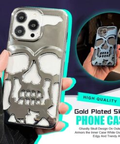 Plated Skull Case Cover For iPhone