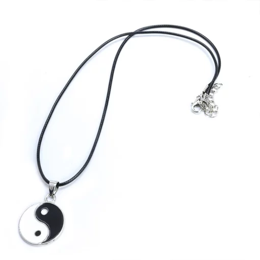 Ожерелье с эмалью в стиле панк Тай Цзи Инь Ян