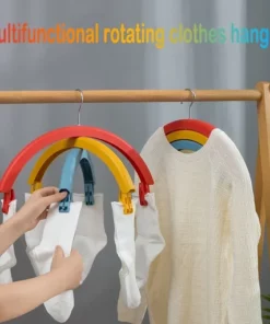 Three-Layer Multifunctional Rainbow Rotating Clothes Hanger