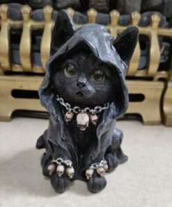 Resin Black Cat Statue Decor