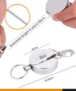 Retractable Keychain with Belt Clip