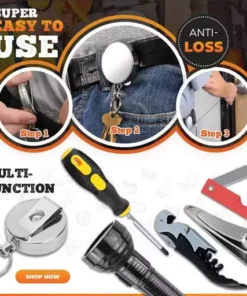 Retractable Keychain with Belt Clip