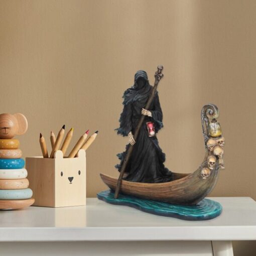 Scary Man Boat Resin Bức tượng nhỏ Trang trí nội thất