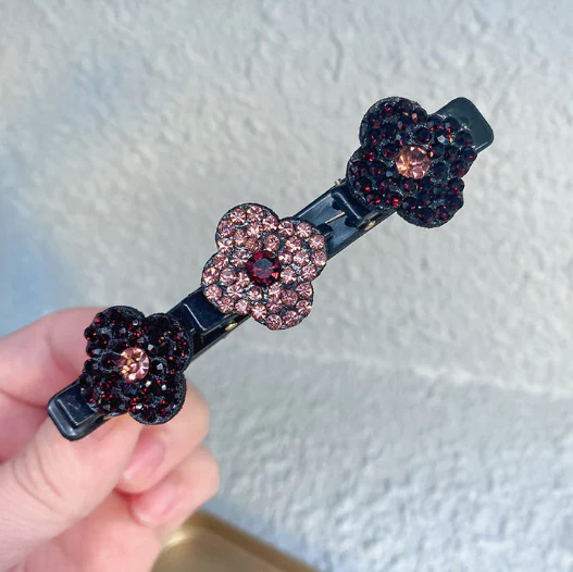 Hair Clip With Crystal Flower - Image 9