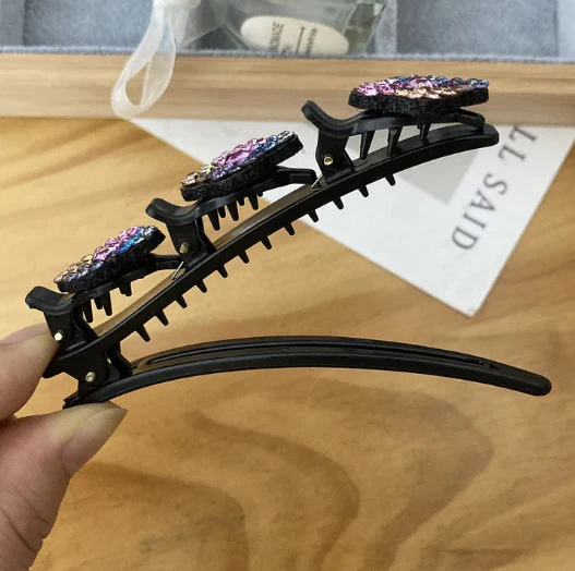 Hair Clip With Crystal Flower - Image 5