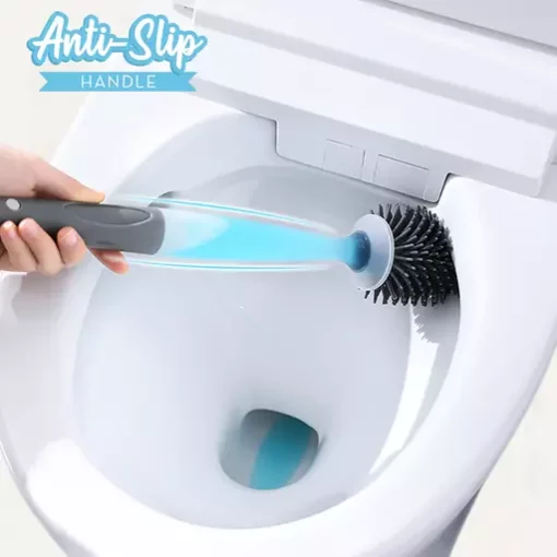 Escova de vaso sanitário com spray de limpeza de silicone