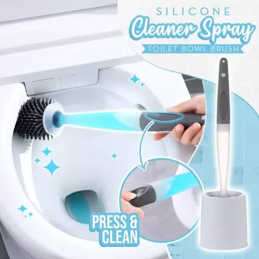 I-Silicone Cleaner Spray Toilet Bowl Brush