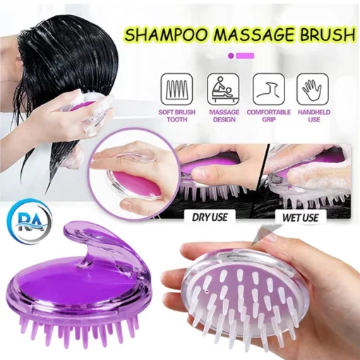 Escova de massagem com xampu de silicone
