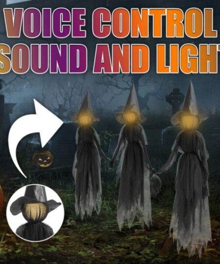 Voice Control Halloween Witch Decoration Light Set