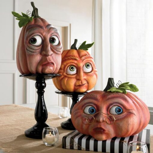 Caras de calabaza expresivas Decoración de Halloween