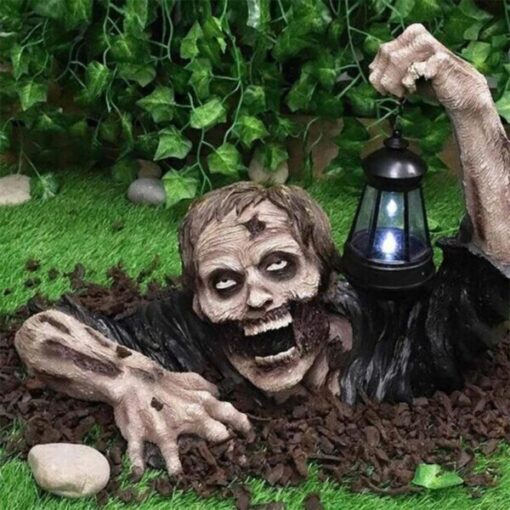 Halloweenska dekorácia socha zombie
