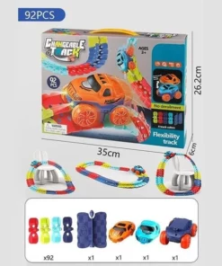 Changeable Track with LED Light-Up Race Car