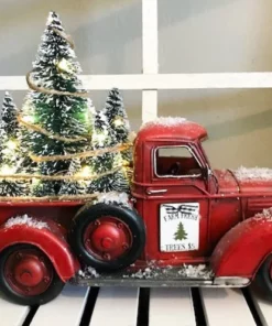 Red Farm Truck Christmas Centerpiece