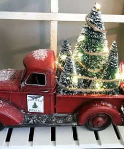 Red Farm Truck Christmas Centerpiece