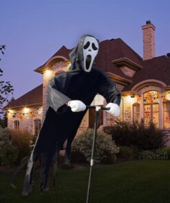 Garden Swinging Screaming Face Halloween Ghost