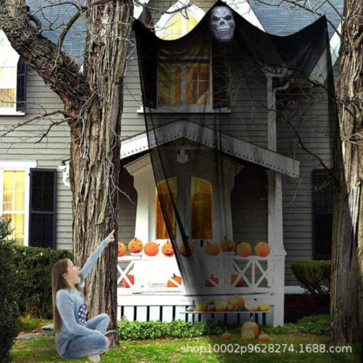 Ghost Skull zintzilikagarria Halloween dekorazioa