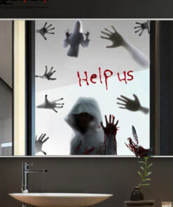 Scary Ghost Halloween Window Sticker