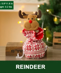 CHRISTMAS KNITTED DOLL GIFT BAGS