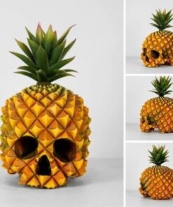 Creative Resin Gothic Pineapple Skull Statue
